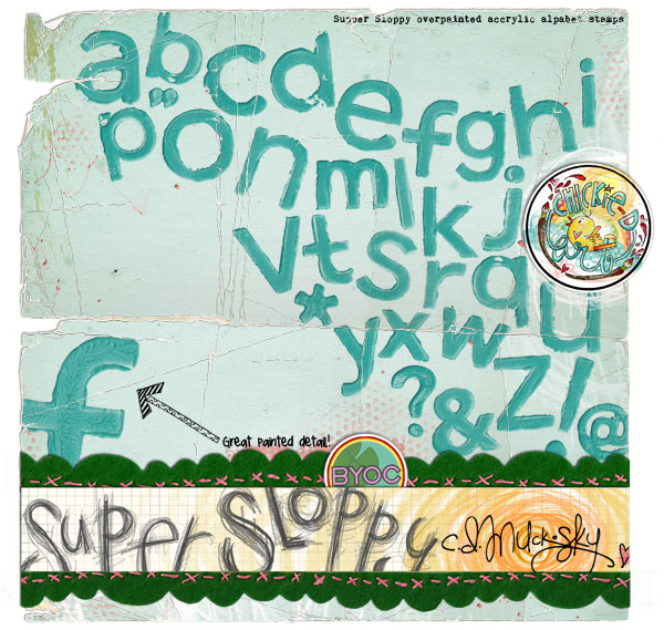 Super Sloppy Alpha Stamps