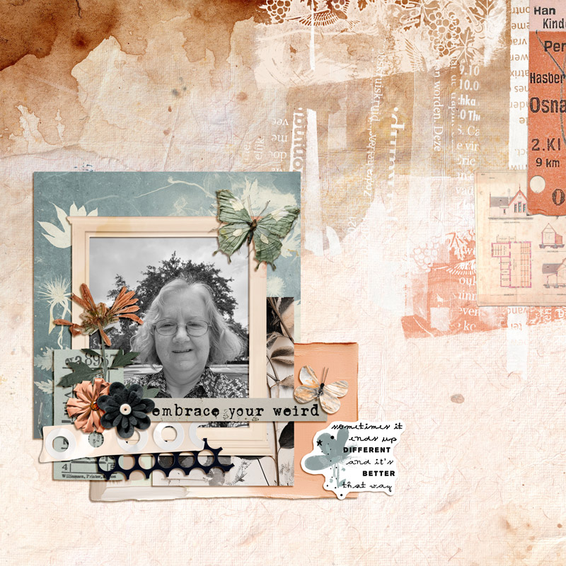 Hear My Voice: 15 - Embracing | Mixed Media Digital Scrapbooking Paper Pack - Image 10