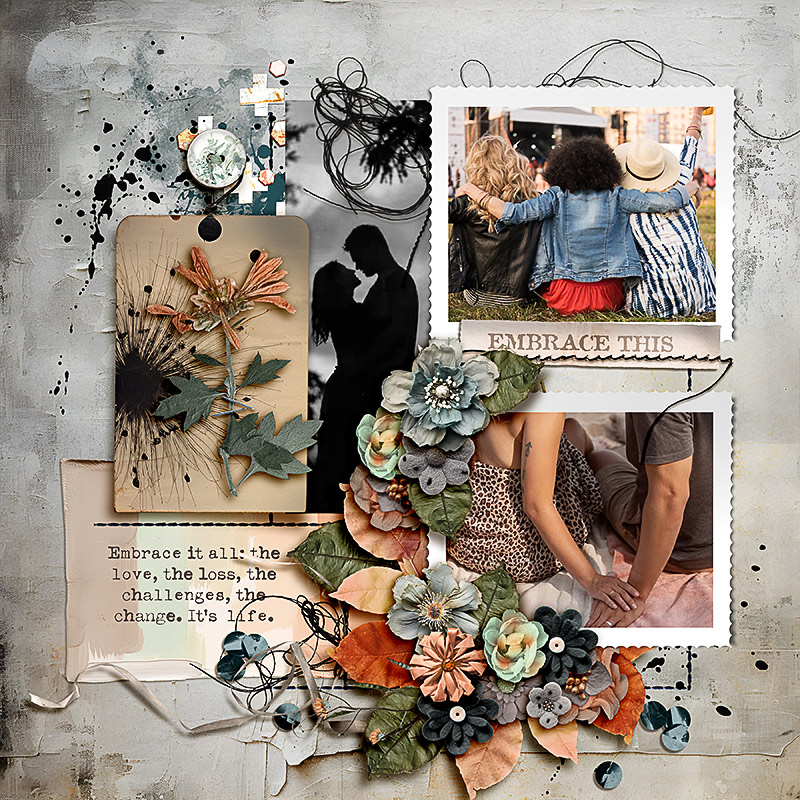 Hear My Voice: 15 - Embracing | Digital Scrapbooking Template Duo - Image 5