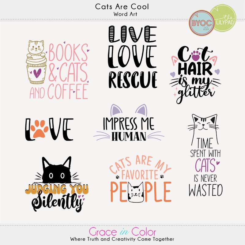 Cats are Cool WordArt
