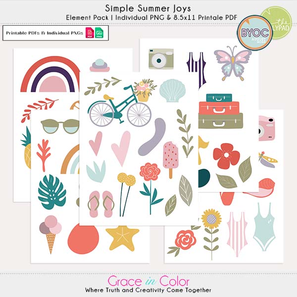 Simple Summer Joys Element Pack