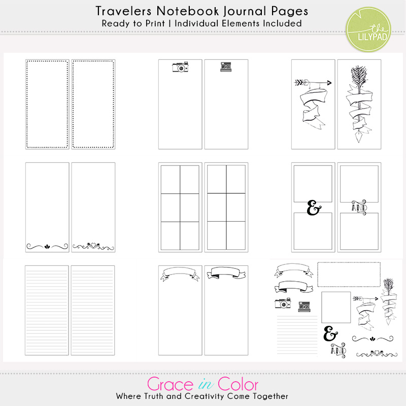 Travelers Notebook Journal Pages