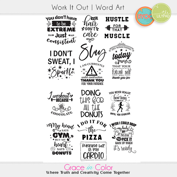 Work It Out Word Art