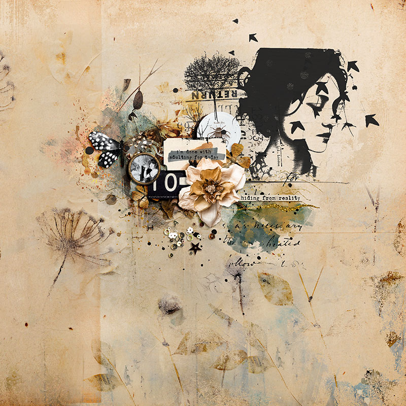 Hear My Voice: 16 - Hiding | Mixed Media Digital Scrapbooking Elements - Image 9