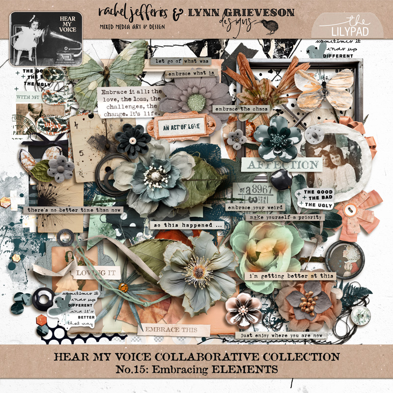 Hear My Voice: 15 - Embracing | Digital Scrapbooking Kit - Image 5