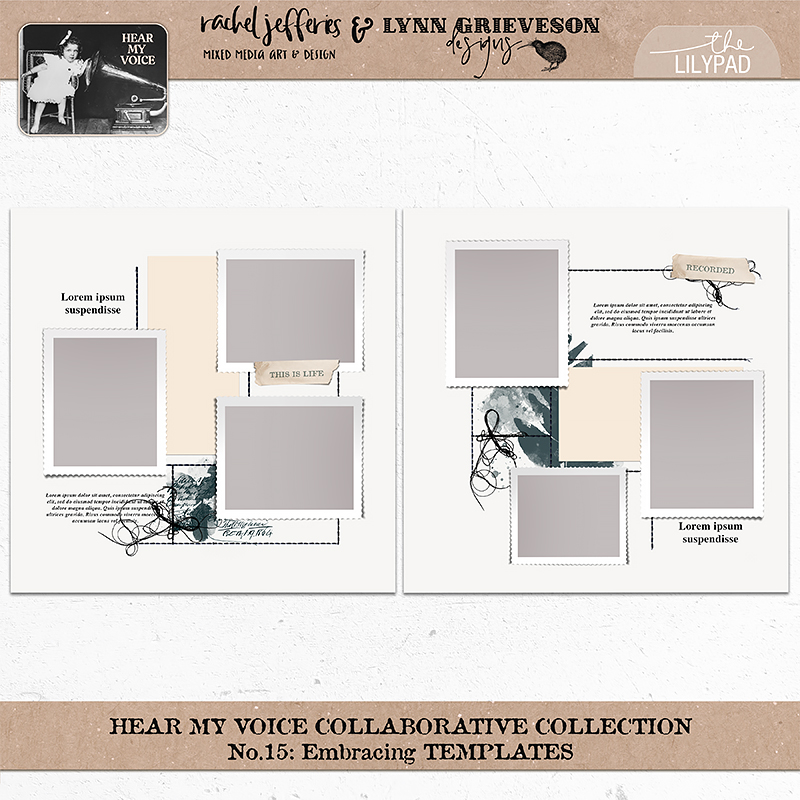Hear My Voice: 15 - Embracing | Digital Scrapbooking Template Duo - Image 6
