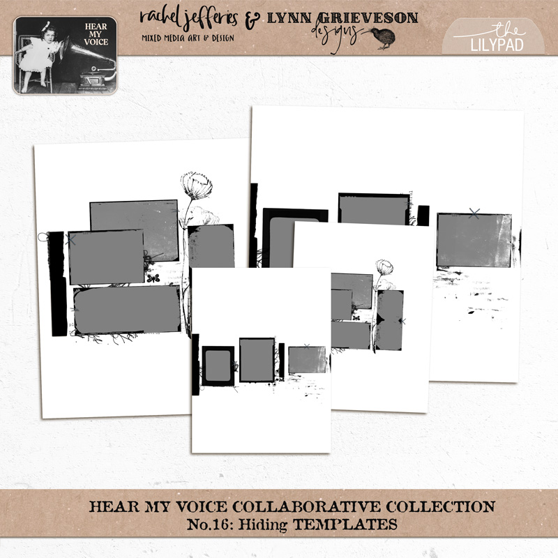 Hear My Voice: 16 - Hiding | Digital Scrapbooking Template Duo