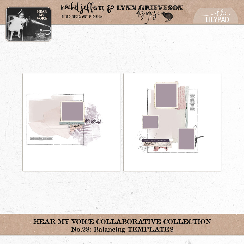 Hear My Voice: 28 - Balancing | Digital Scrapbooking Template Duo - Image 4