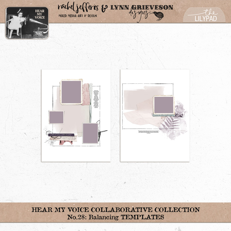 Hear My Voice: 28 - Balancing | Digital Scrapbooking Template Duo - Image 5