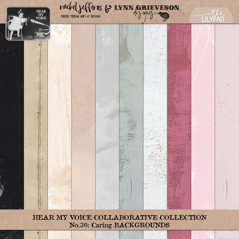 Hear My Voice: 30 - Caring | Digital Scrapbooking Background Papers