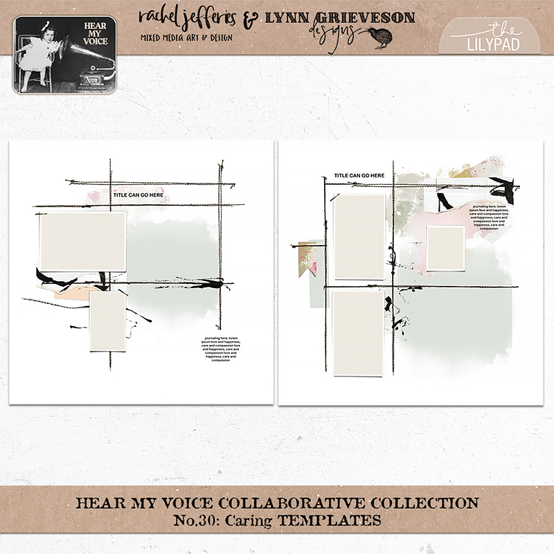 Hear My Voice: 30 - Caring | Digital Scrapbooking Template Duo - Image 6