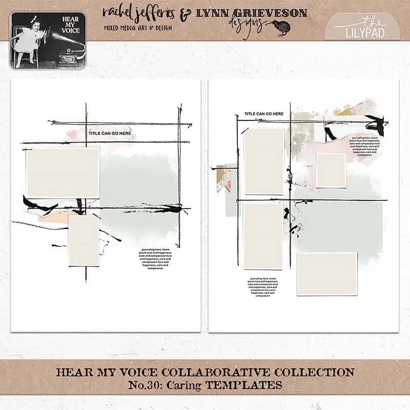 Hear My Voice: 30 - Caring | Digital Scrapbooking Template Duo - Image 7