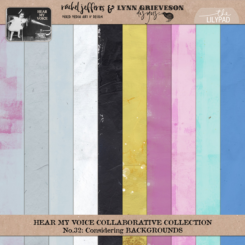 Hear My Voice: 32 - Considering | Digital Scrapbooking Background Papers