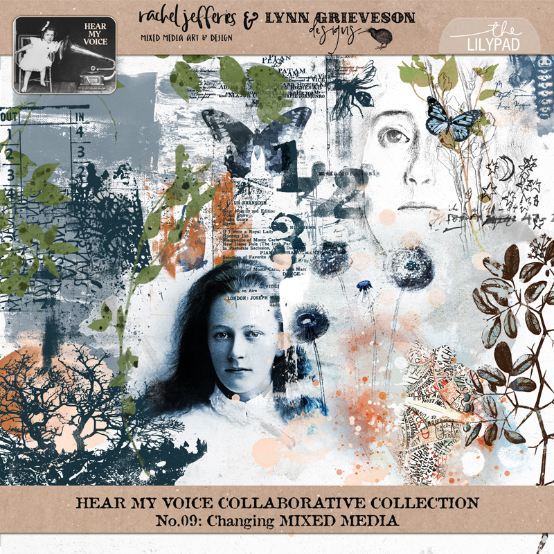 Hear My Voice: 09 - Changing | Mixed Media Digital Scrapbooking Elements