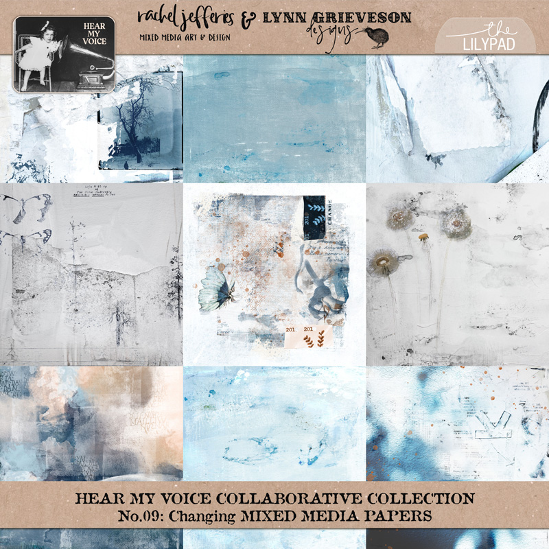 Hear My Voice: 09 - Changing | Mixed Media Digital Scrapbooking Paper Pack