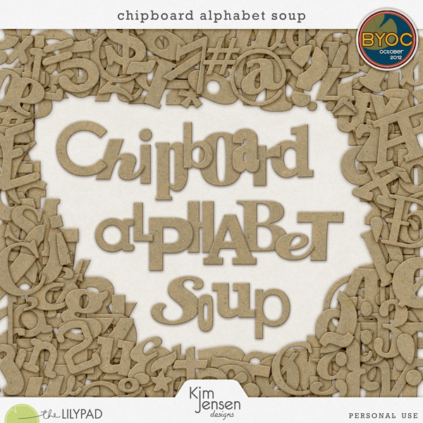 Chipboard Alphabet Soup