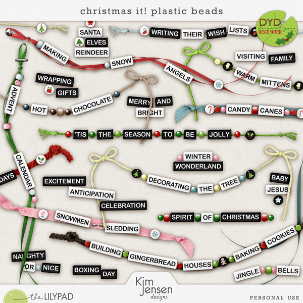 Christmas It! Plastic Beads