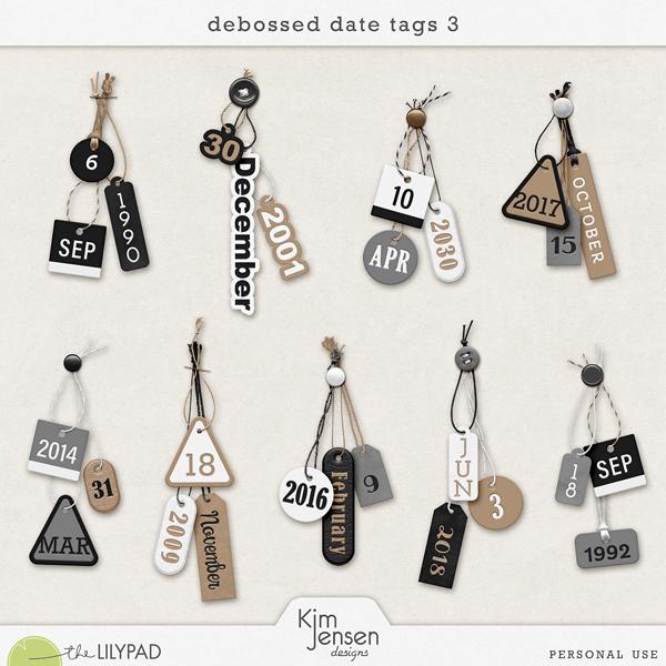 Debossed Date Tags 3