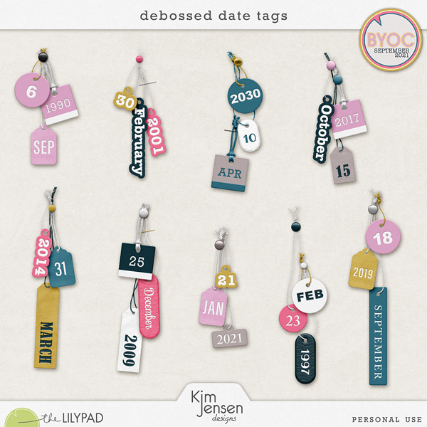 Debossed Date Tags
