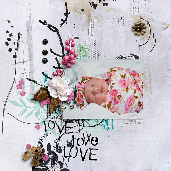 My December Art Journal No.1: Wintry Stamps - Image 9