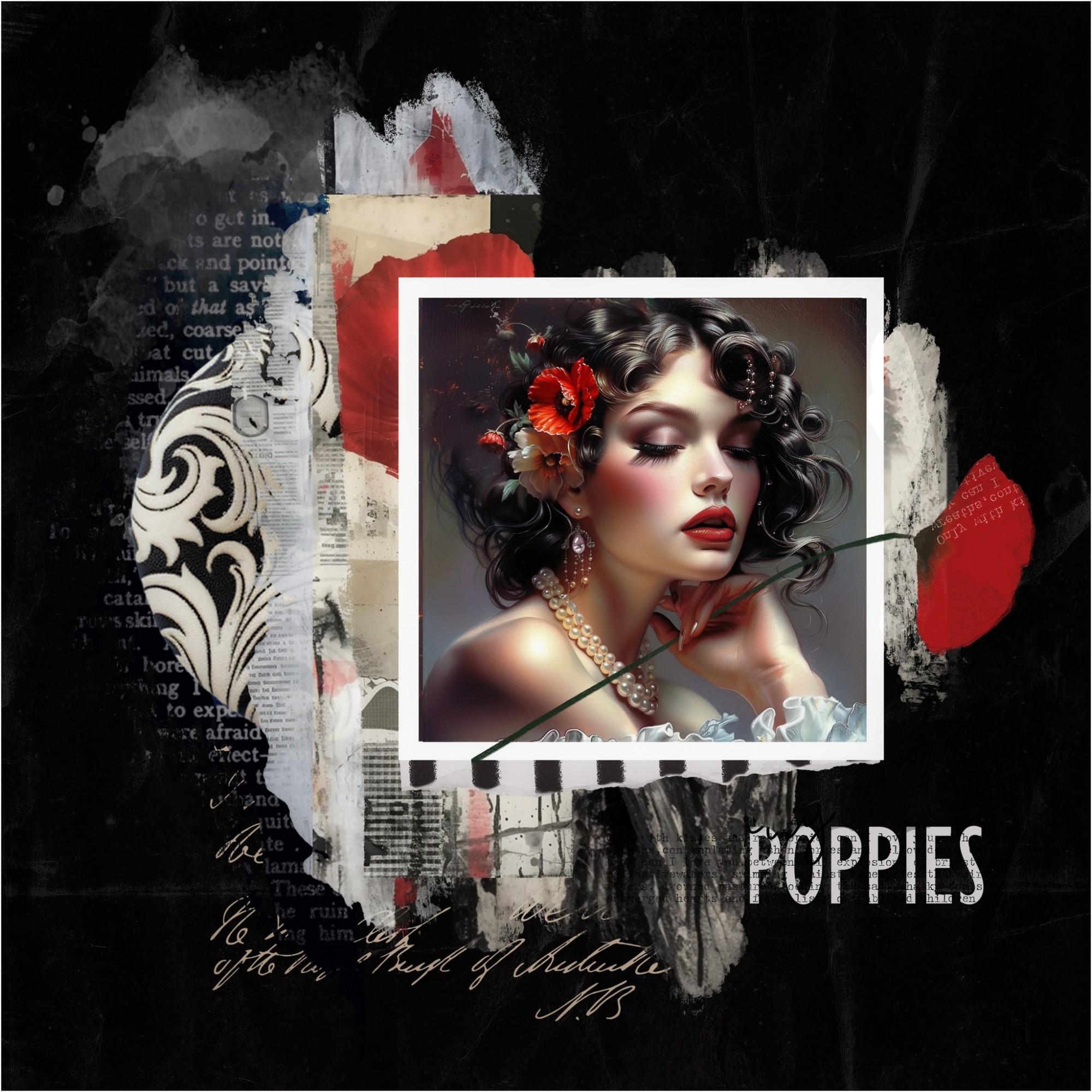 Pretty Poppies solids - Image 4