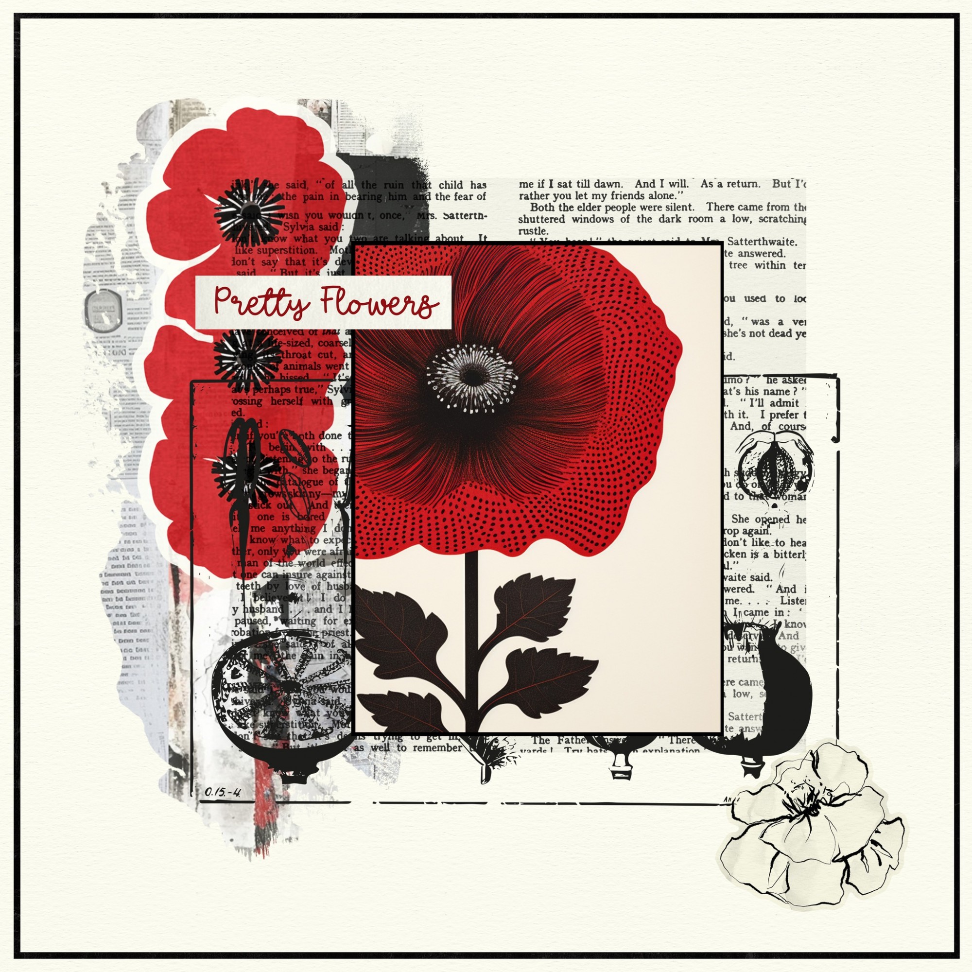 Pretty Poppies solids - Image 5