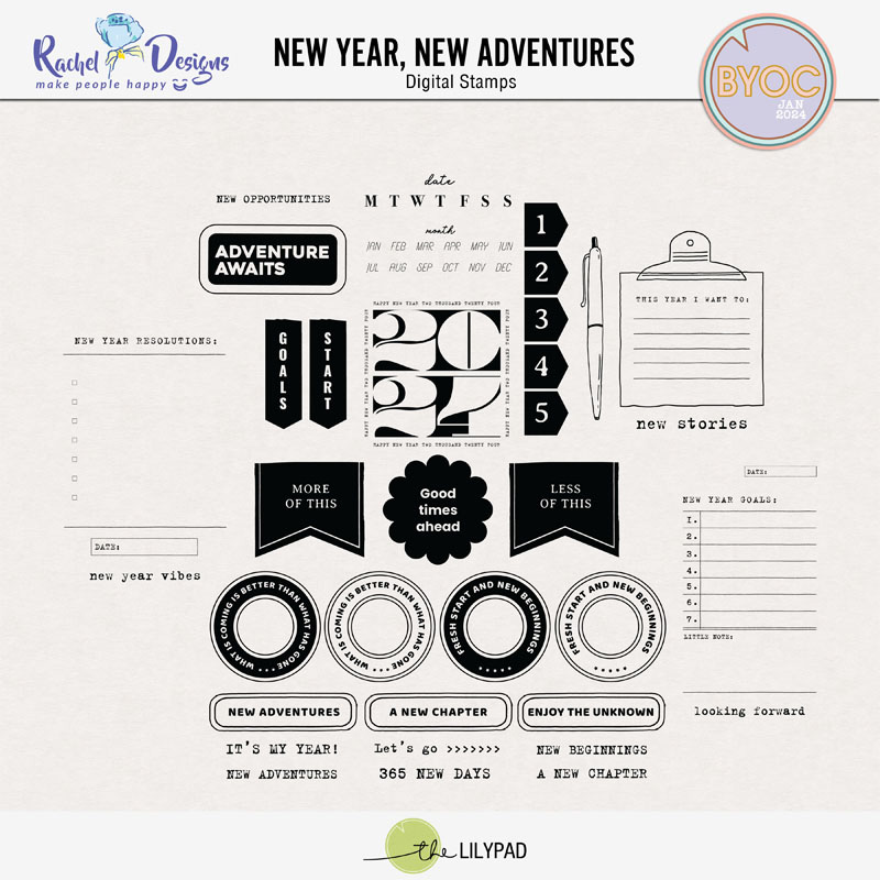 New Year New Adventures | Stamps