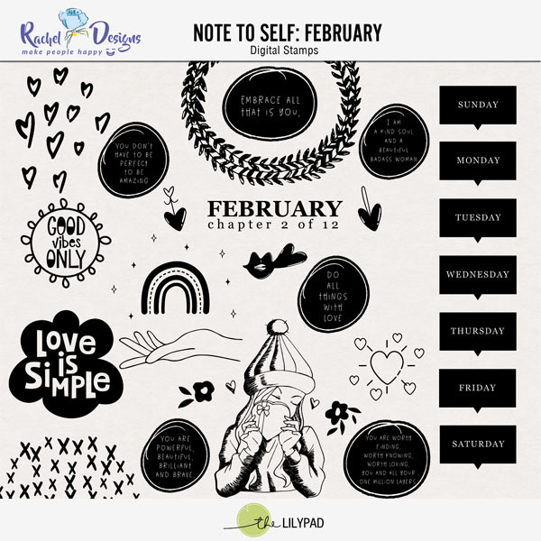 Note To Self February | Stamps