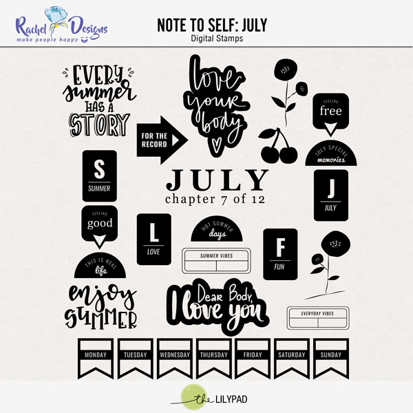 Note To Self July | Stamps