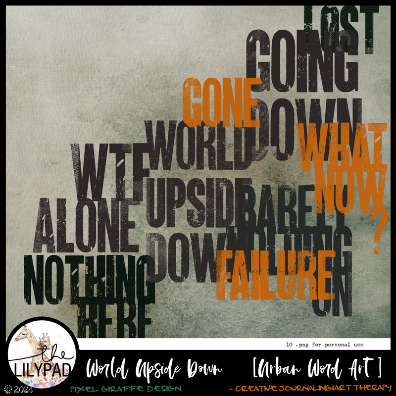 World Upside Down word art