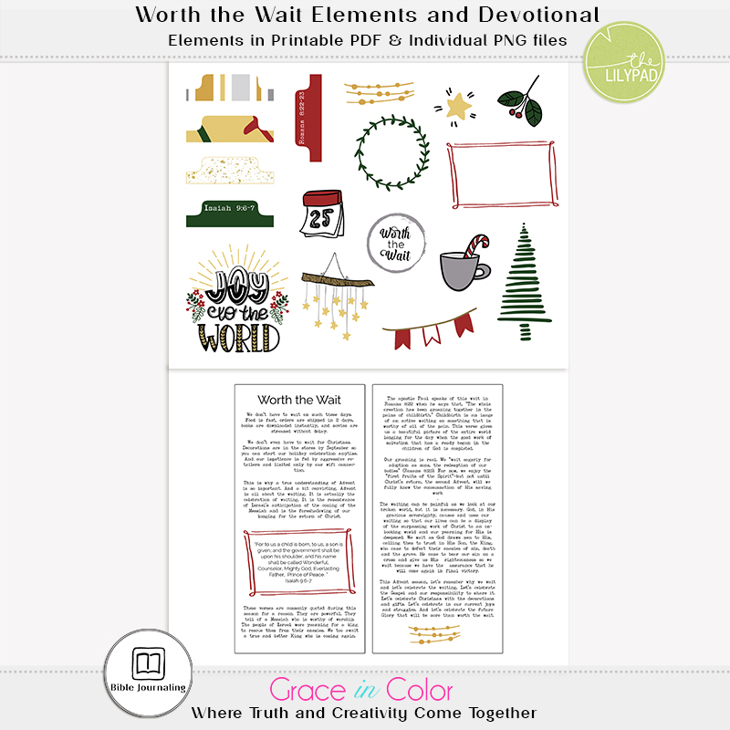 Worth the Wait Advent Devotional and Bible Journaling Kit - Image 4