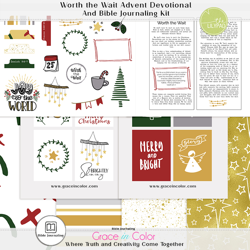 Worth the Wait Advent Devotional and Bible Journaling Kit