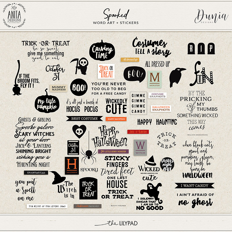 Spooked | Word art