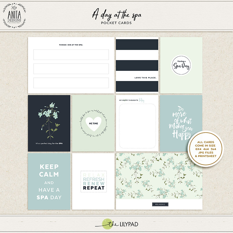 A day at the spa | pocket cards
