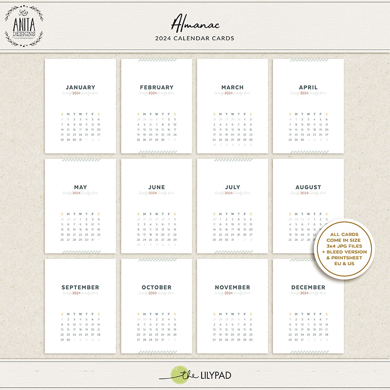 Almanac | 2024 Calendar Cards