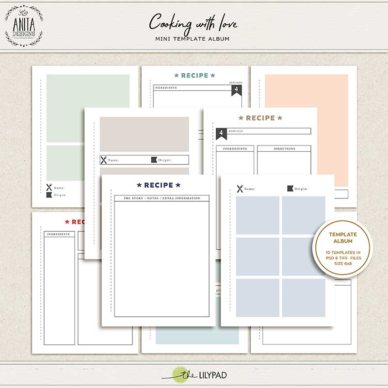 Cooking With Love | 6x8 Recipe Templates - Image 2