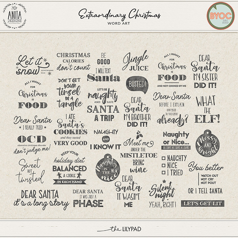 Extraordinary Christmas | Word art