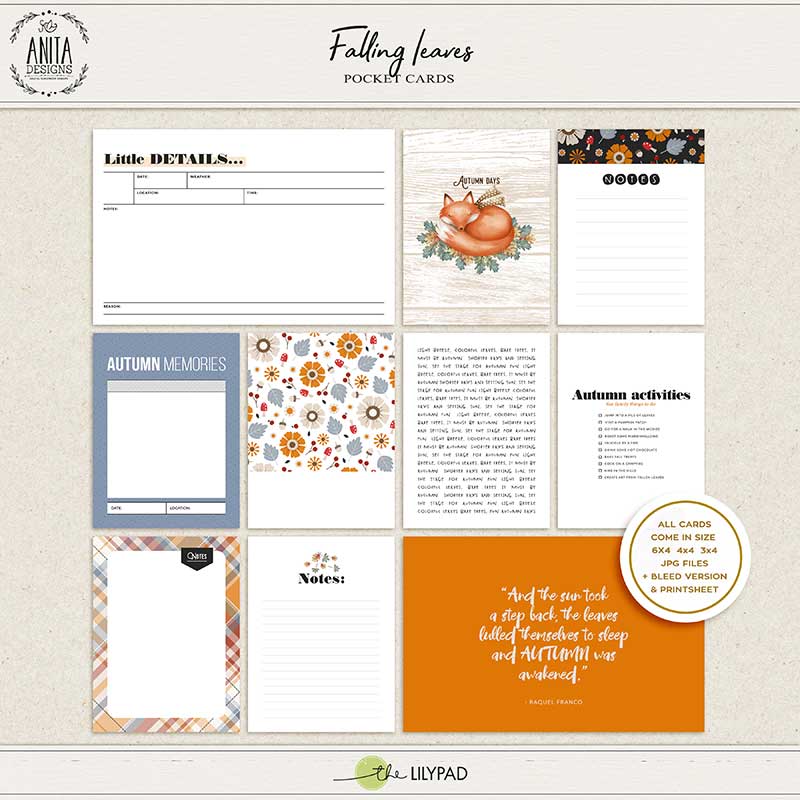 Falling leaves | Pocket cards