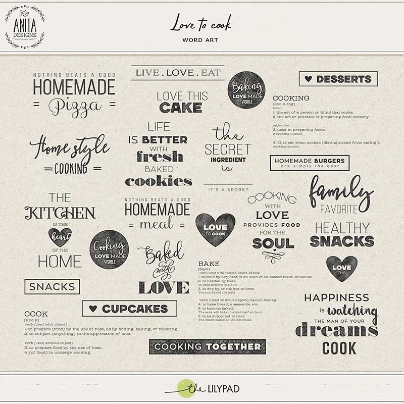 Love to cook | Wordarts