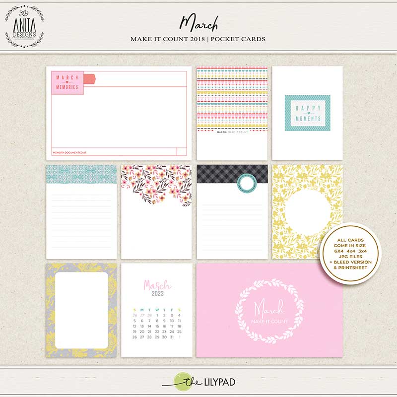 Make it count: March 2018 | Pocket cards