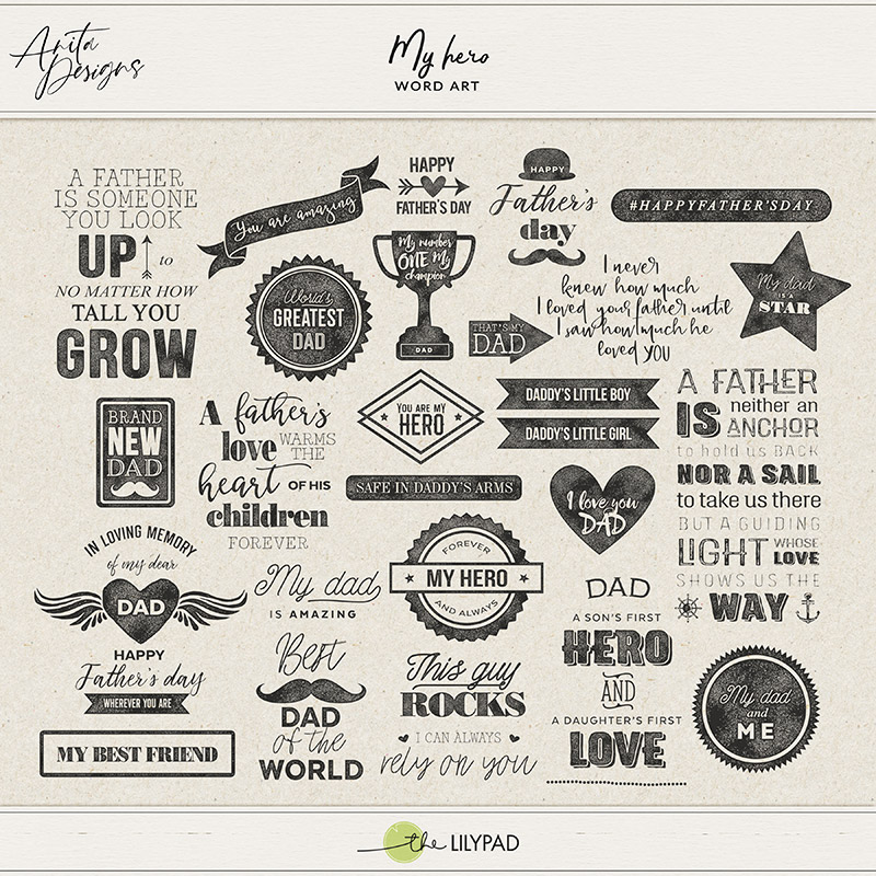 My hero | Word art