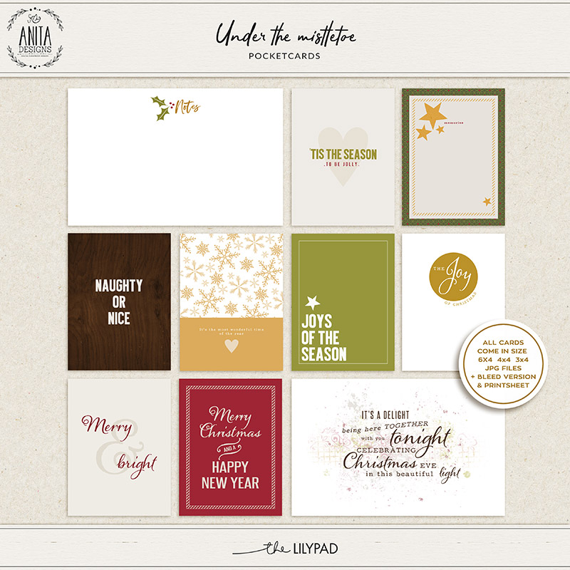 Under the mistletoe | Pocket cards