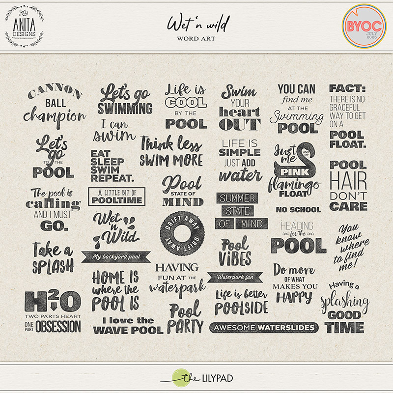 Wet 'n wild | Word art