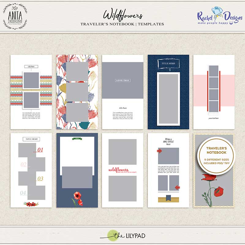 Wildflowers | Traveler's notebook templates - Image 2