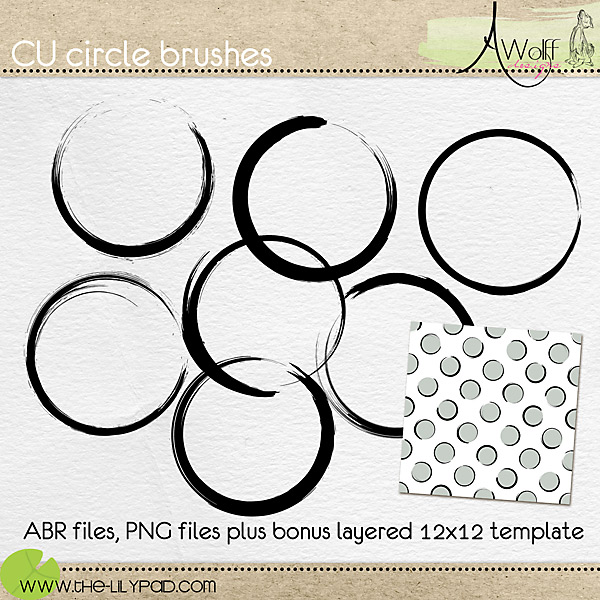 CU circle brushes and bonus layered template