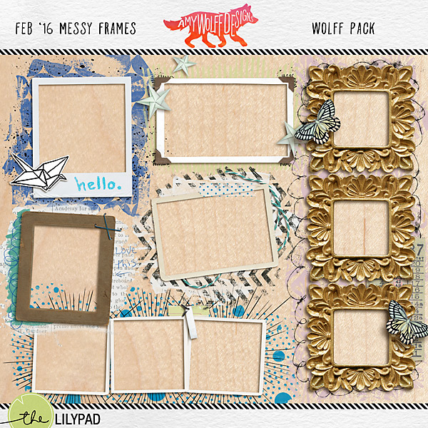 February 2016 Wolff Pack Messy Frames