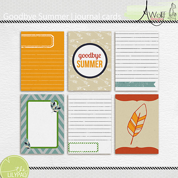 Goodbye Summer Journal Cards