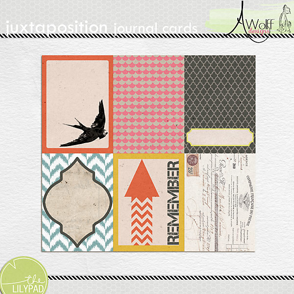 juxtaposition journal cards