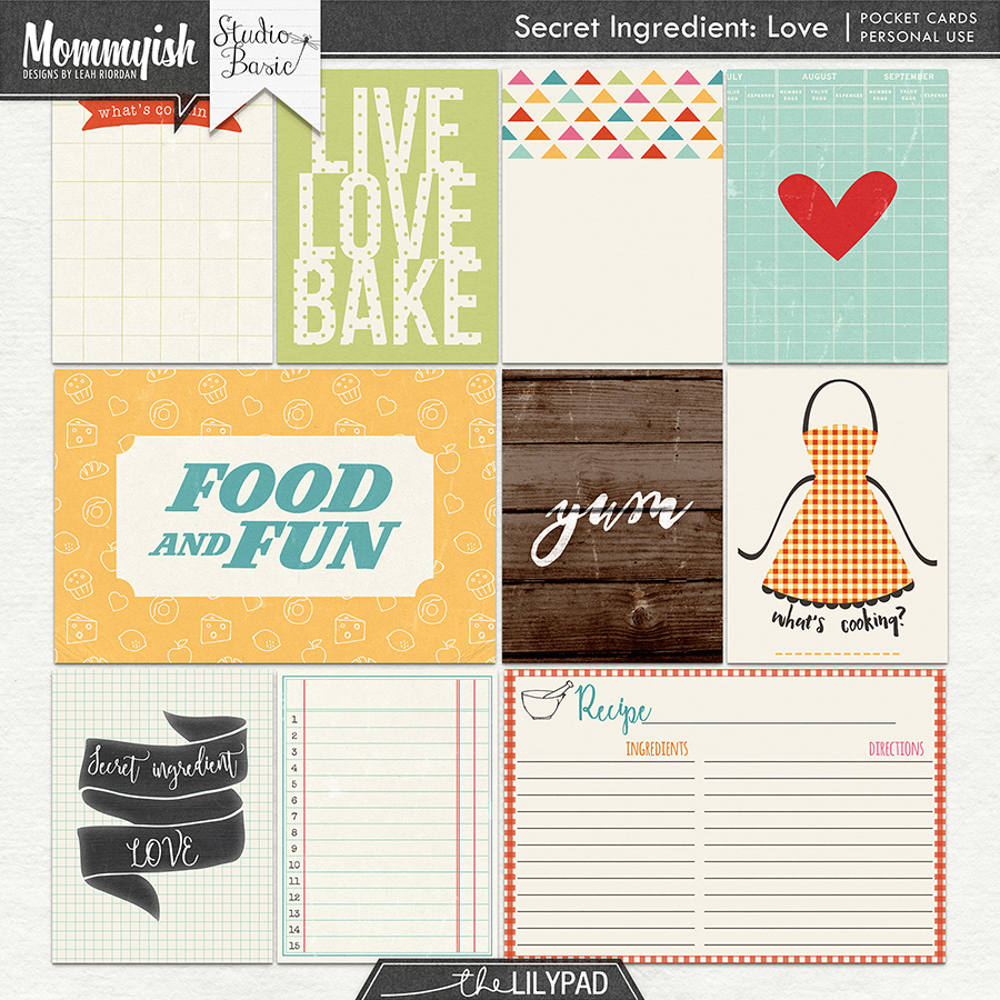 Secret Ingredient : Love | Pocket Cards with Studio Basic