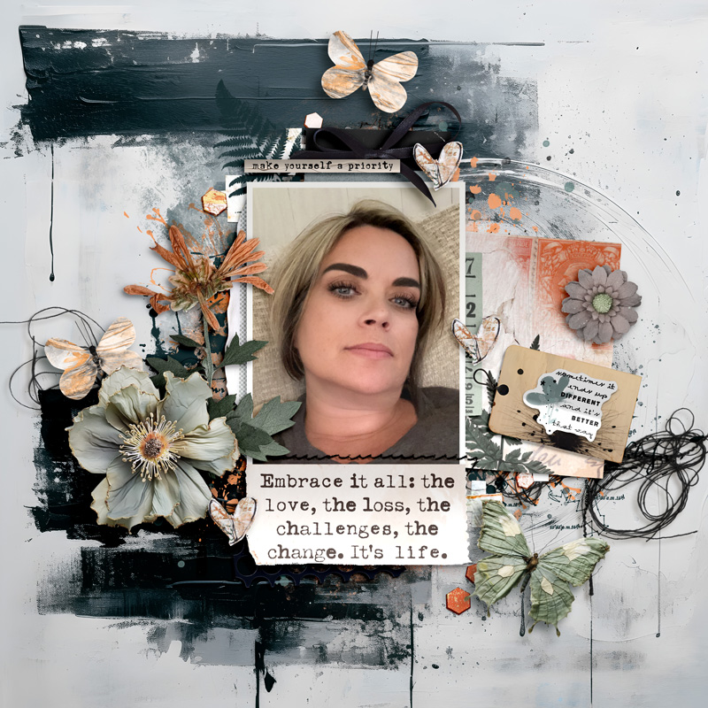 Hear My Voice: 15 - Embracing | Mixed Media Digital Scrapbooking Paper Pack - Image 8